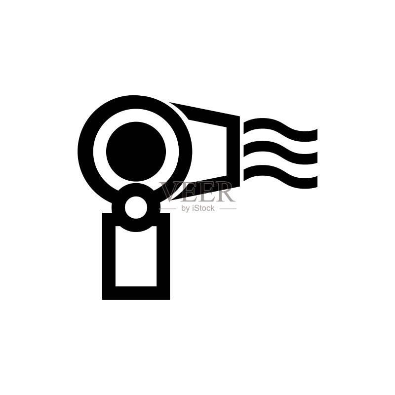 吹风机Logo或图标图标素材