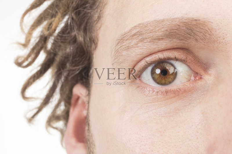 棕色眼睛-近距离看正版图片素材