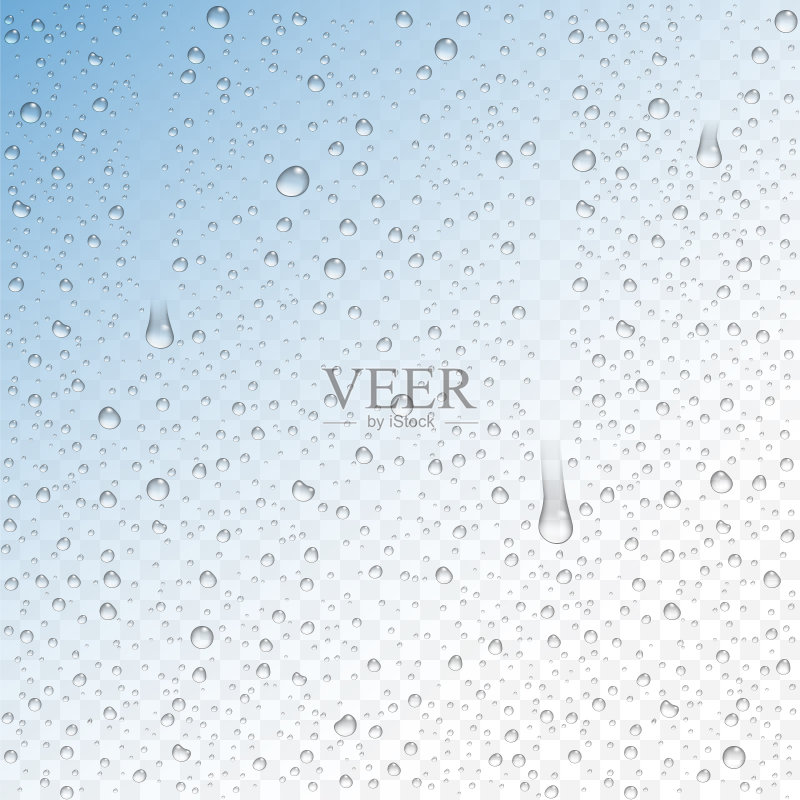 向量现实水滴凝结正版插画素材