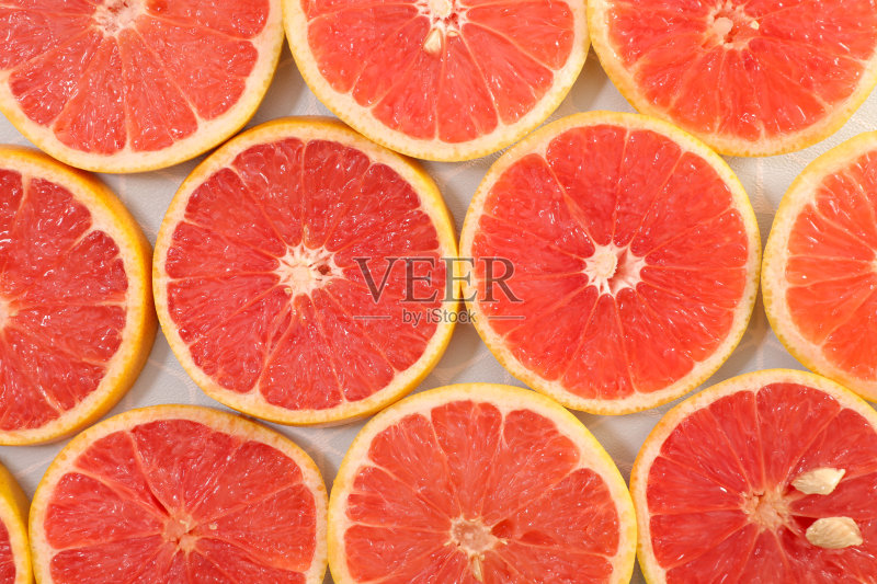 葡萄柚切片背景正版图片素材