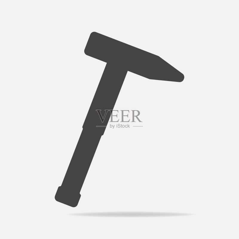 锤子矢量图标：工作工具图标素材