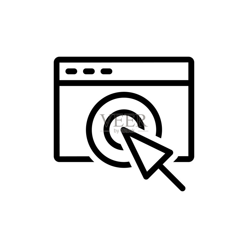 点击图标矢量插图图标素材