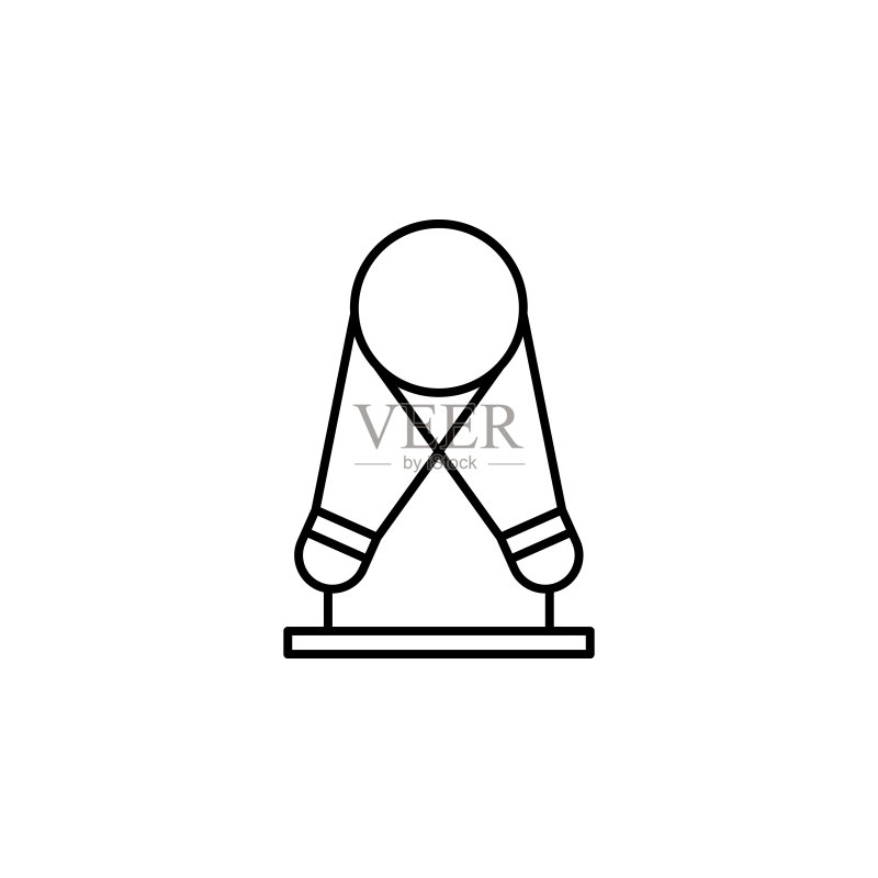 聚光灯图标：照明元素，适用于移动概念和Web应用。细线聚光灯图标可用于Web和移动端图标素材
