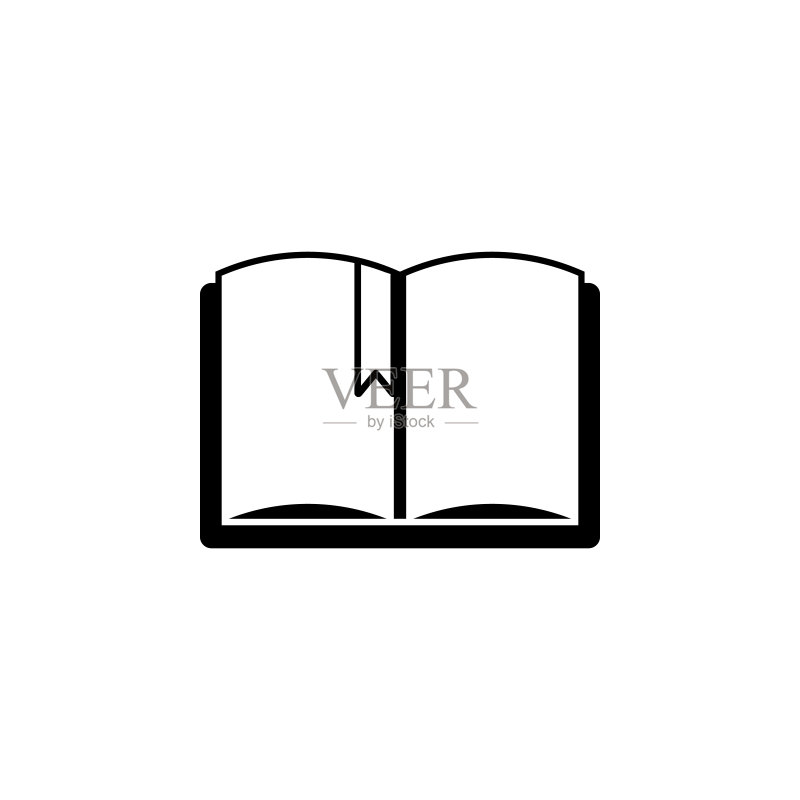 白色背景上的书籍图标矢量图图标素材