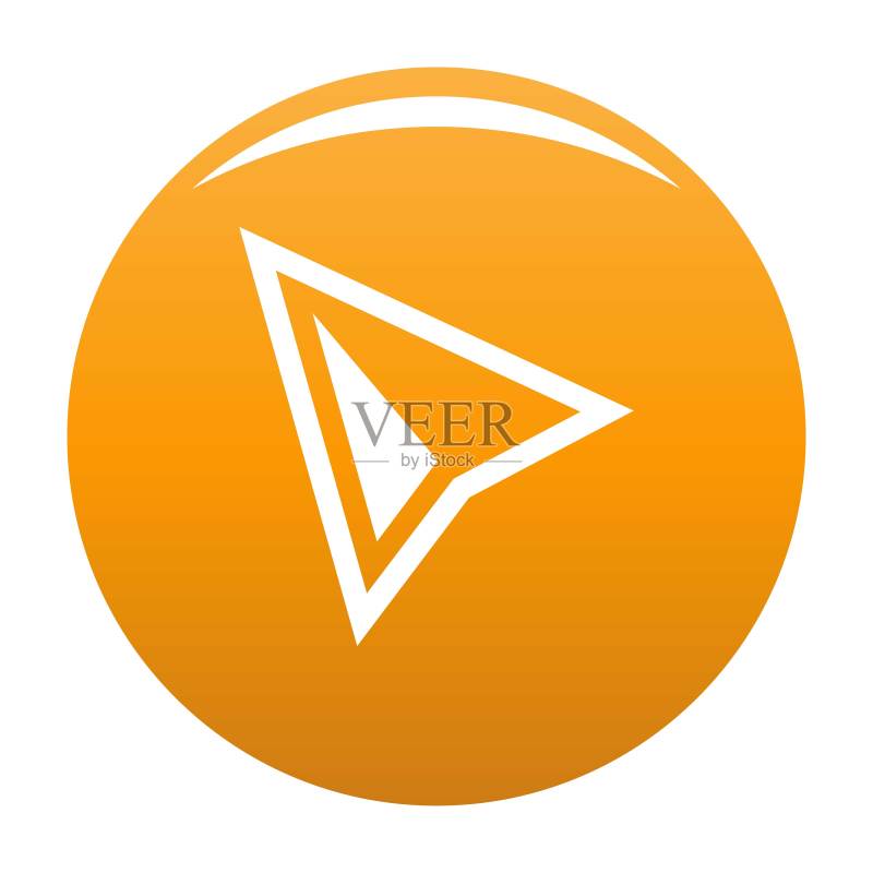橙色现代光标图标矢量图图标素材