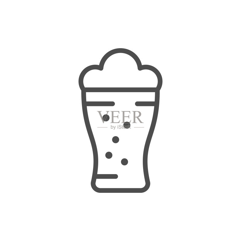 啤酒杯线条图标图标素材