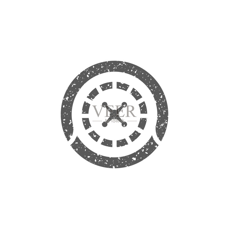 Grunge风格图标 - 轮盘赌桌图标素材