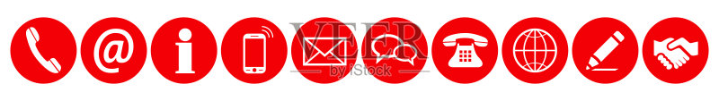 红色联系方式图标标志矢量素材图标素材