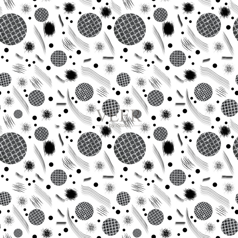 抽象的无缝模式。正版插画素材