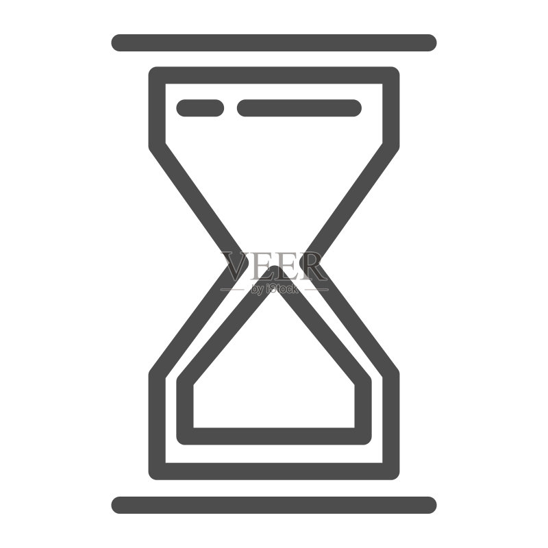 沙漏线稿矢量图标图标素材