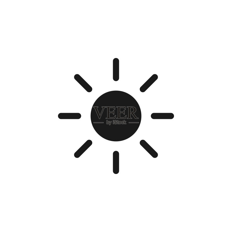 太阳图标平面设计模版矢量图图标素材