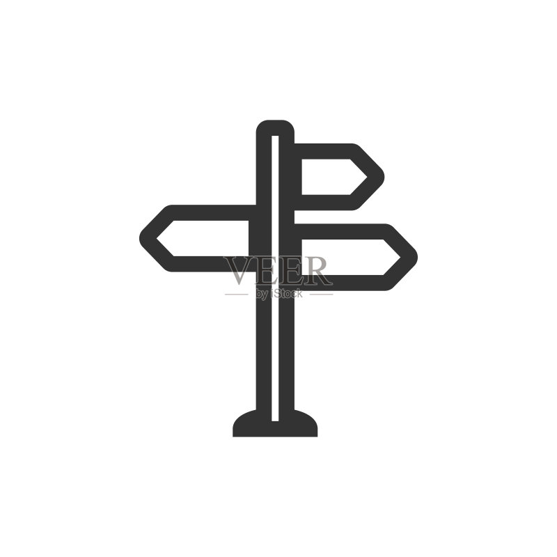 路标图标图形设计模板矢量图标素材