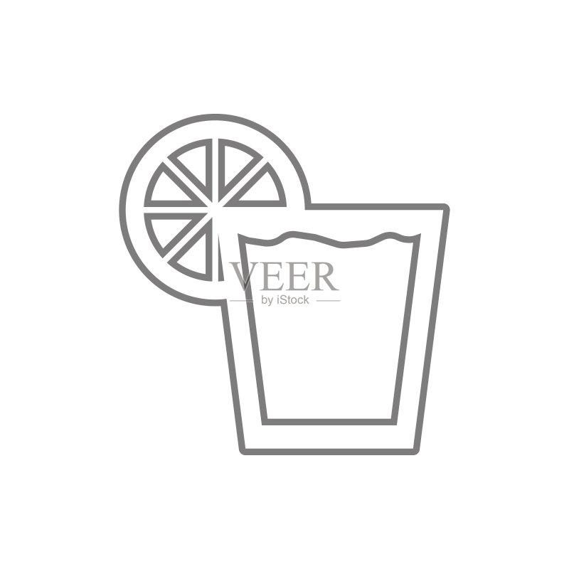 奎宁金酒图标：网络安全手机概念和Web应用细线元素图标图标素材