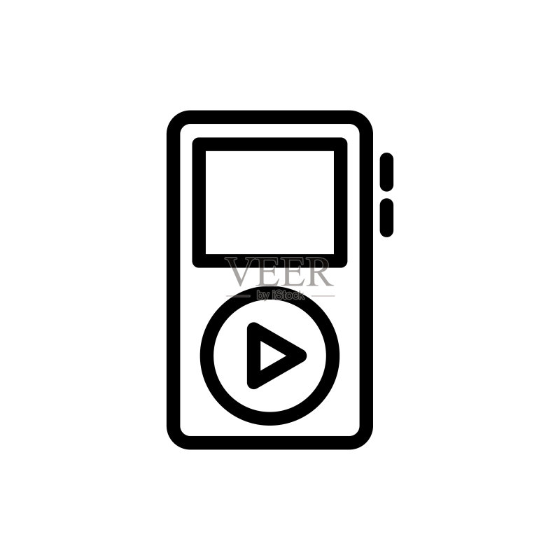 MP3扁平图标图标素材
