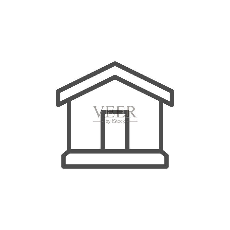 房屋线条图标图标素材