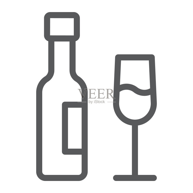 葡萄酒杯线条图标图标素材