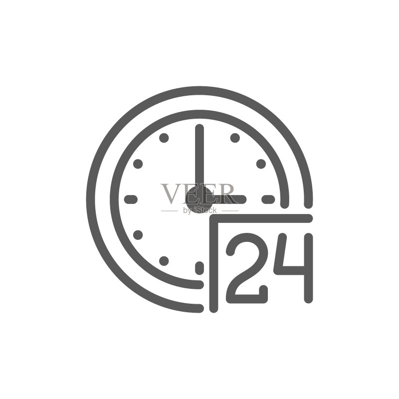 24小时服务支持时间线图标图标素材