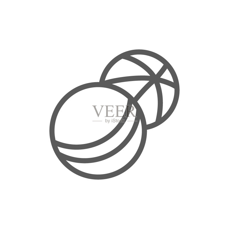 玩具球线条图标图标素材