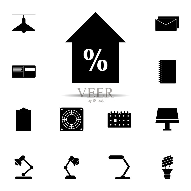 抵押贷款图标，Web通用图标集图标素材