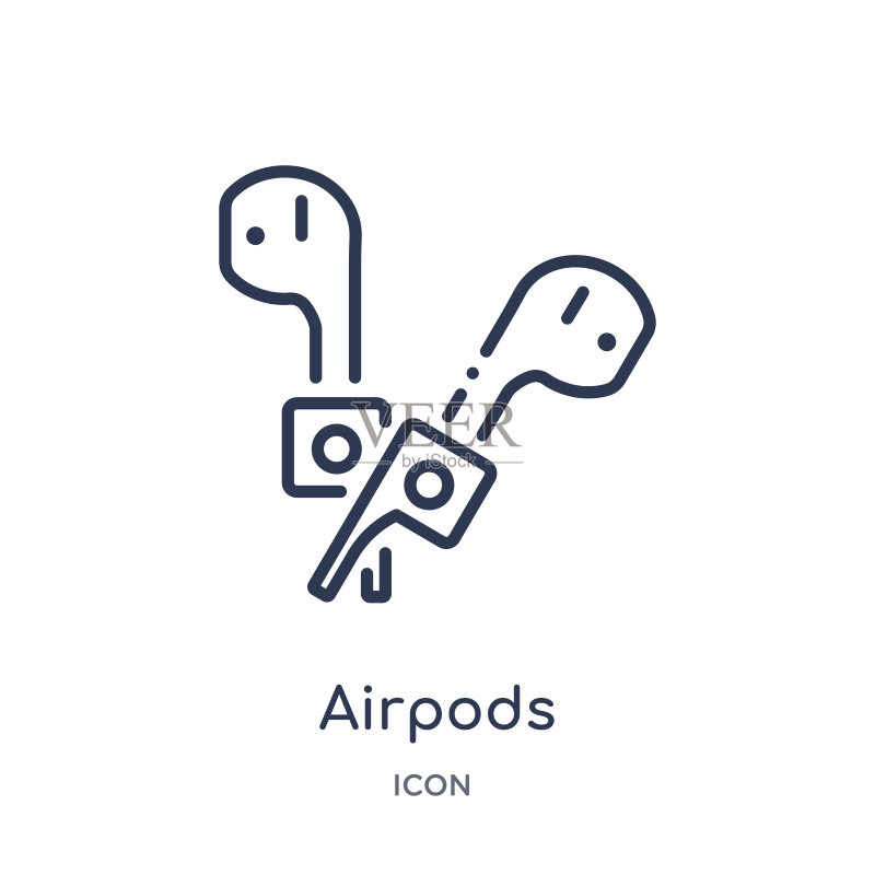 互联网安全与网络线性AirPods图标图标素材