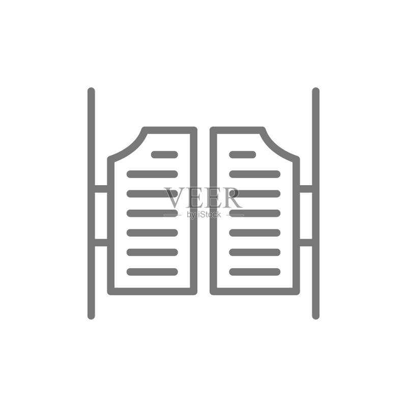 矢量酒吧门线条图标图标素材