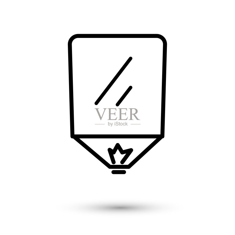 火灯笼在天空矢量线性插图正版插画素材