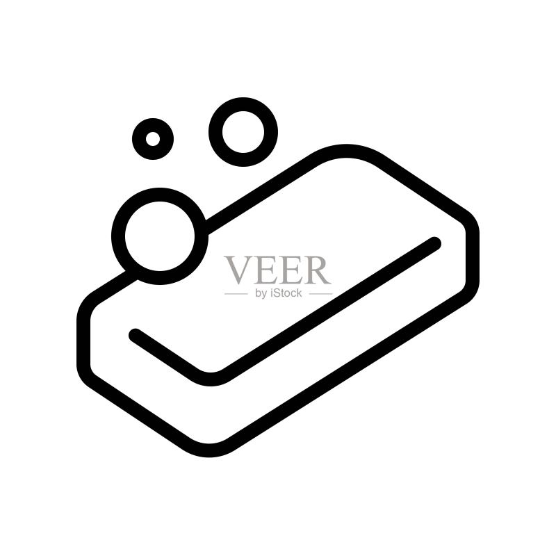 肥皂矢量图，卫生线条风格图标图标素材
