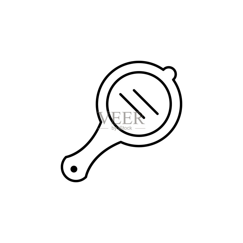 魔法手镜轮廓图标，UI UX设计元素图标素材
