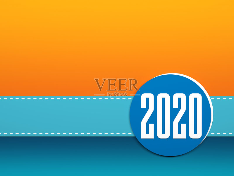 新年2020创意设计概念正版图片素材