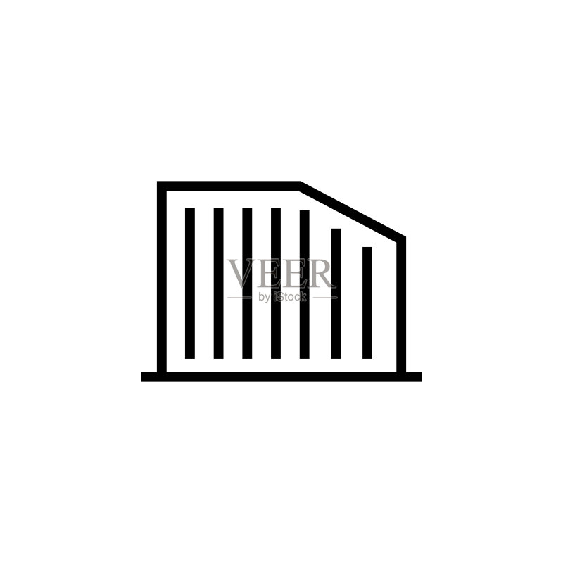 建筑图标，网站设计和App开发的细线图标，高级图标图标素材