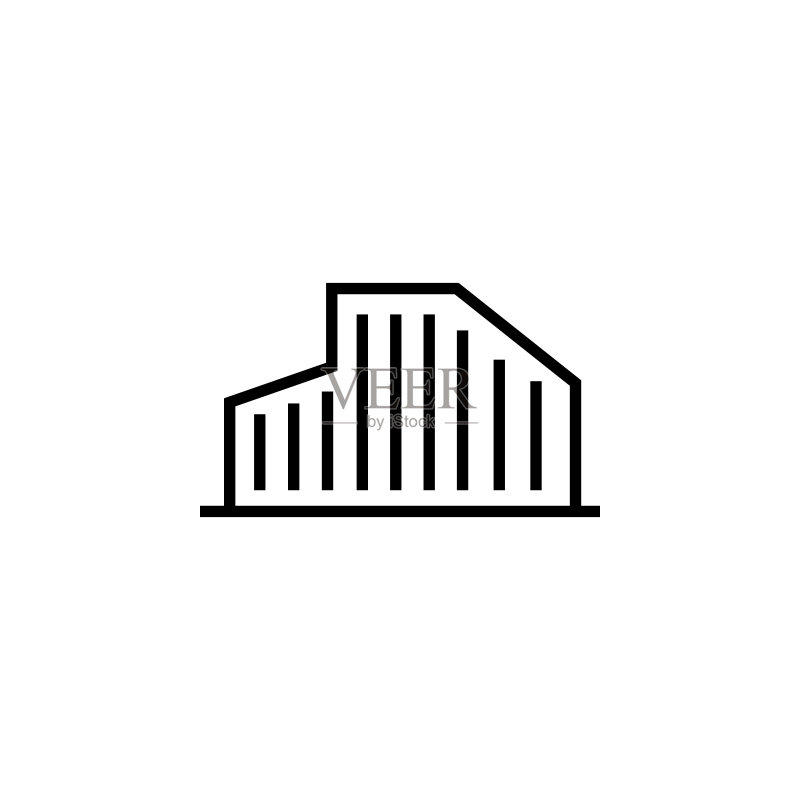 建筑图标，网站设计和App开发的细线图标，高级图标图标素材