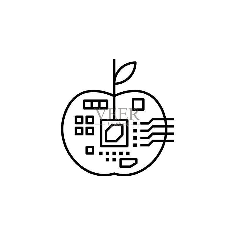 AI数字苹果图标图标素材