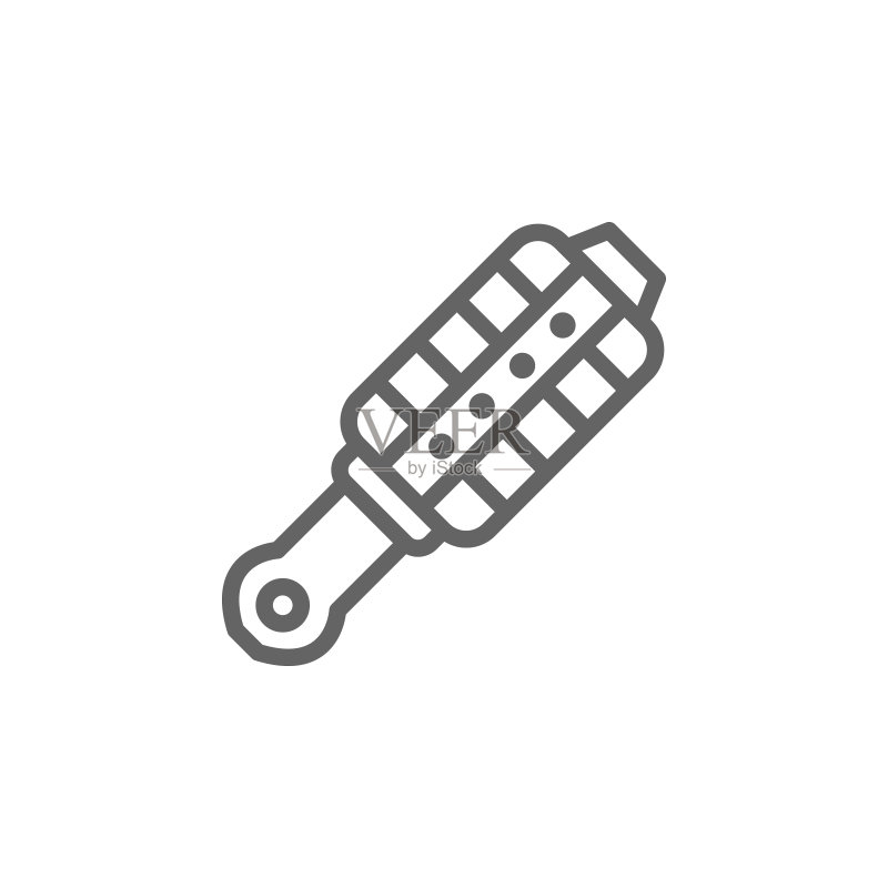 梳子轮廓图标：美容化妆插图元素，可用于网页、标志、移动应用、UI、UX图标素材