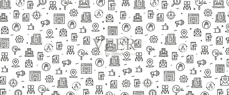 数字营销图标概念矢量图图标素材