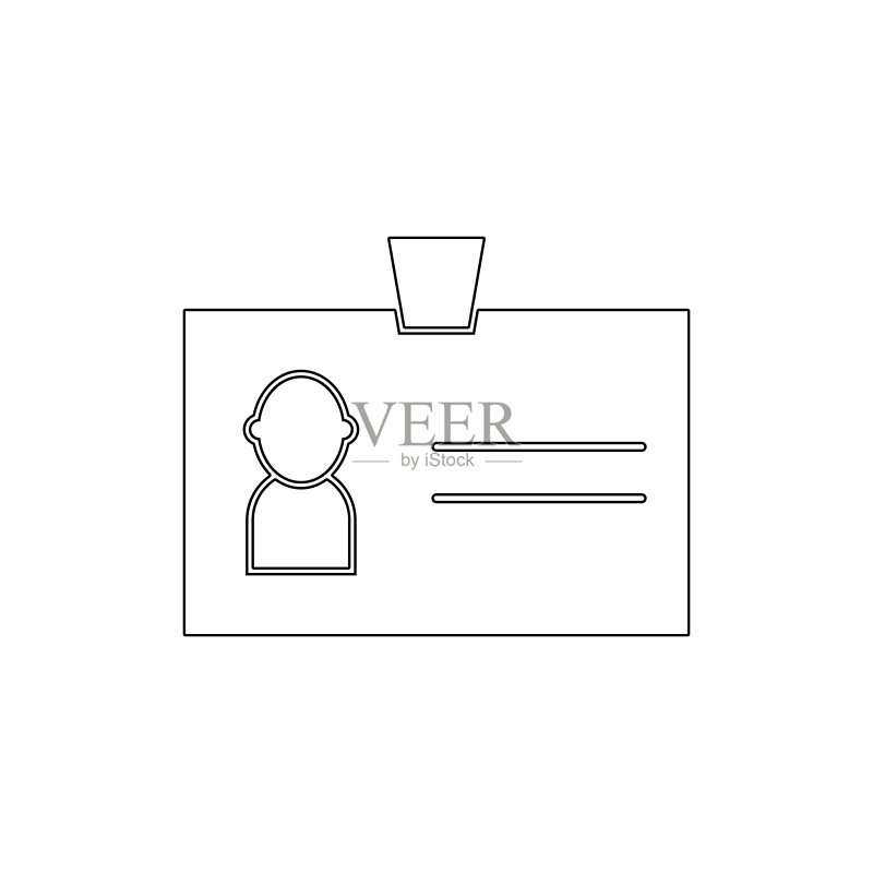 ID图像个人照片轮廓图标（可用于网页、Logo、移动App、UI、UX）图标素材