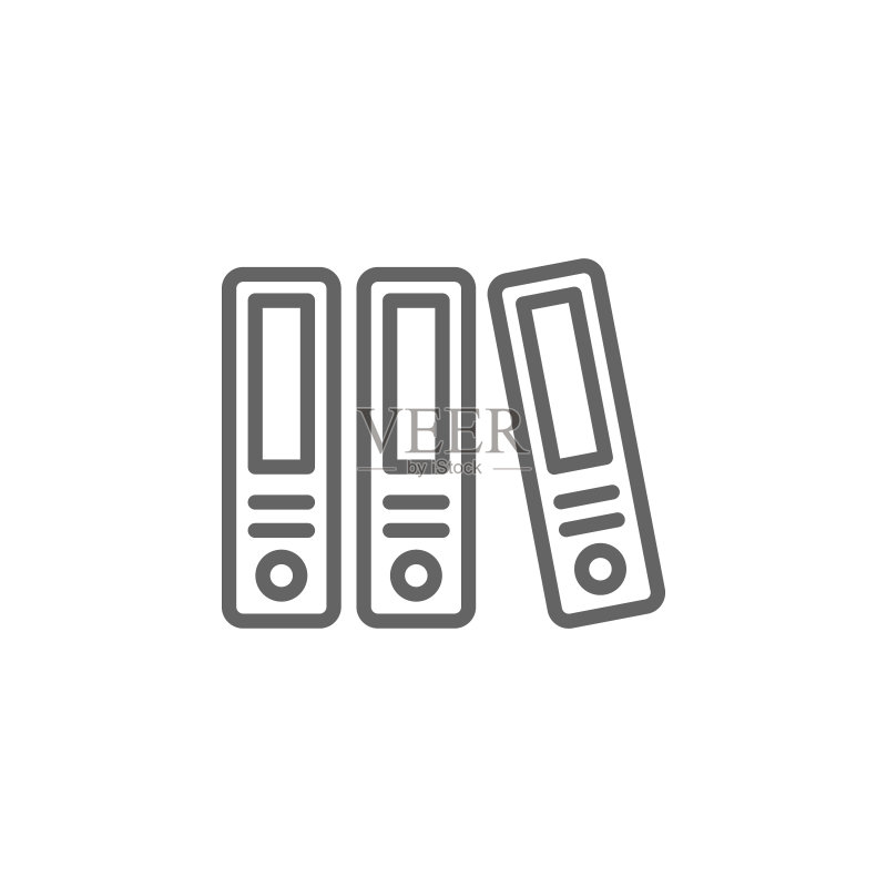 办公室档案轮廓图标。可用于网页、标志、移动应用、UI、UX图标素材