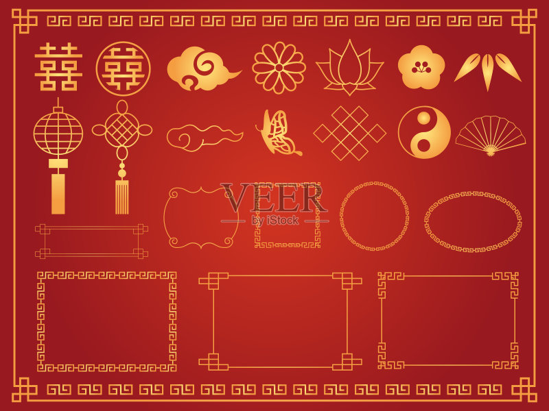 中国关于我校帧正版插画素材