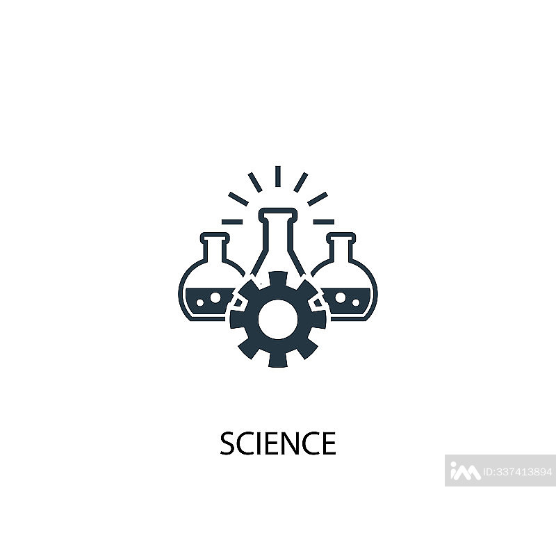 科学图标：简易元素示意图，科学概念符号设计，适用于网页和移动端图标素材