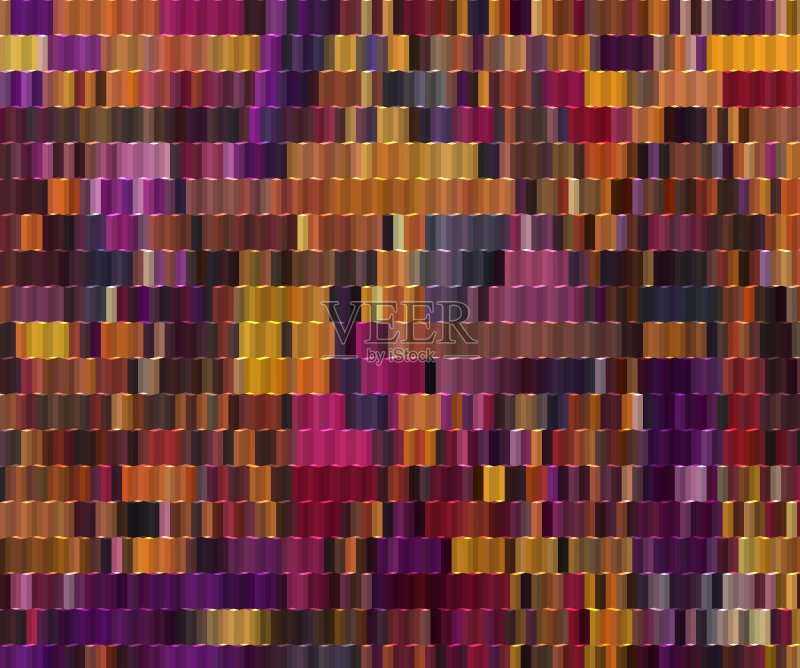 等距最小抽象立方体和正方形彩色背景纹理图案正版插画素材