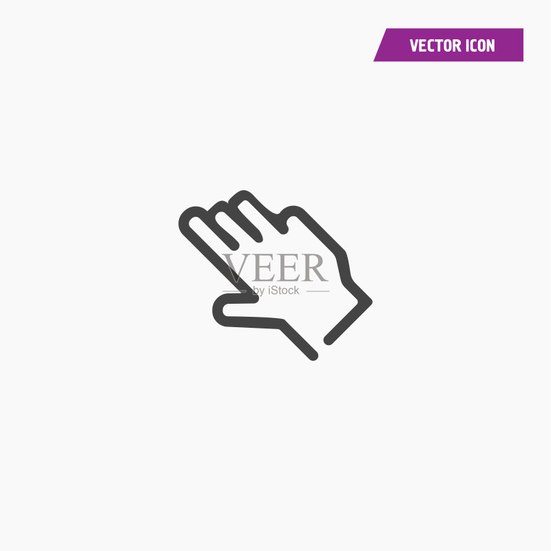 点击，三指触控图标。图标素材