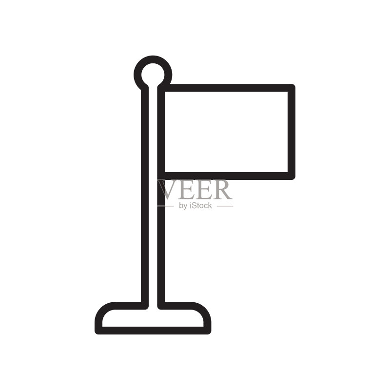旗帜图标矢量符号，旗帜logo概念图标素材