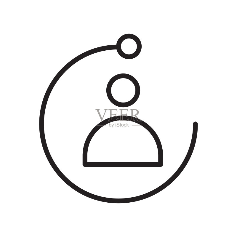 用户图标矢量标志和符号，白色背景上的用户logo概念图标素材