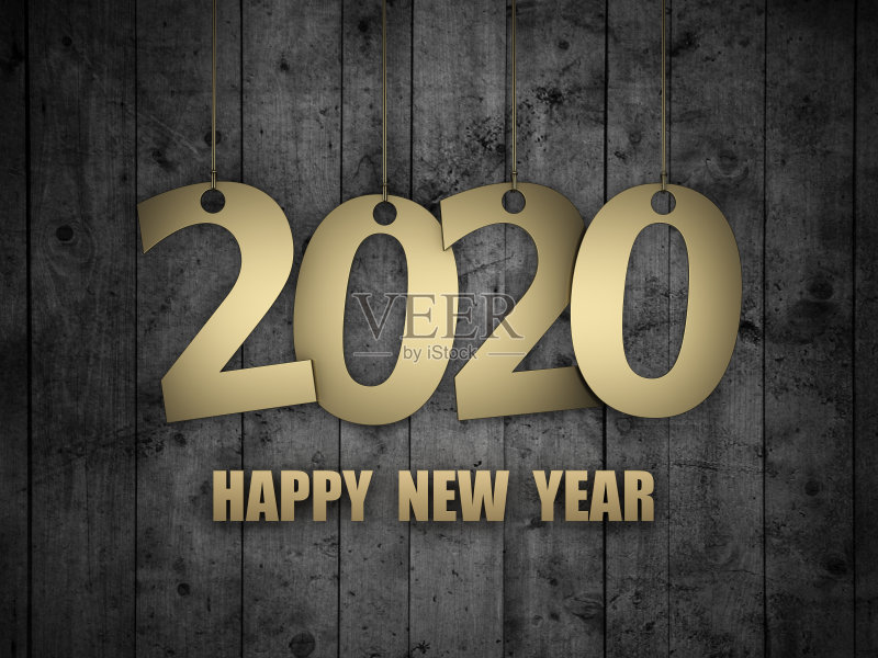 新年2020创意设计概念正版图片素材