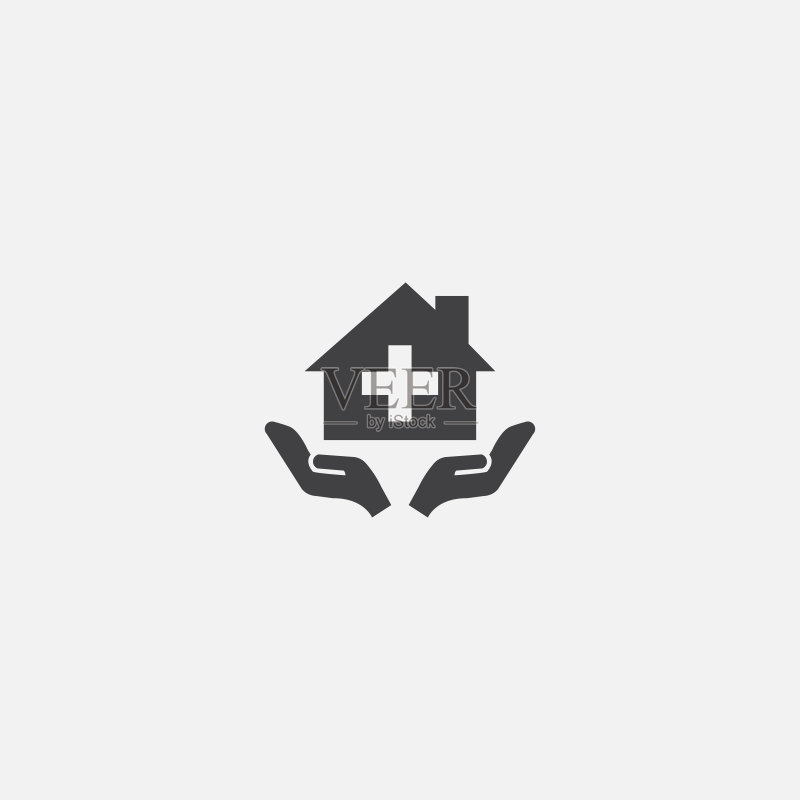家庭护理基础图标。简单的标志图示。家庭护理符号设计。可用于网络、印刷和移动图标素材