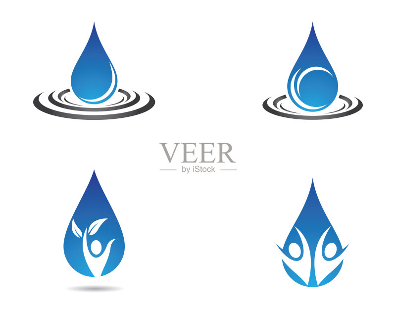 水滴矢量图标插图图标素材