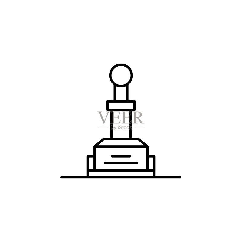 坟墓死亡轮廓图标：用于网页、Logo、移动应用、UI、UX的详细死亡插图图标素材