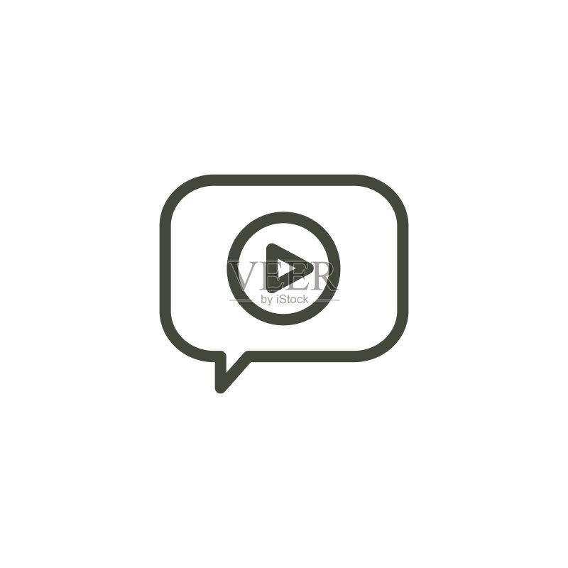 视频教学培训信息图标/视频按钮图标素材
