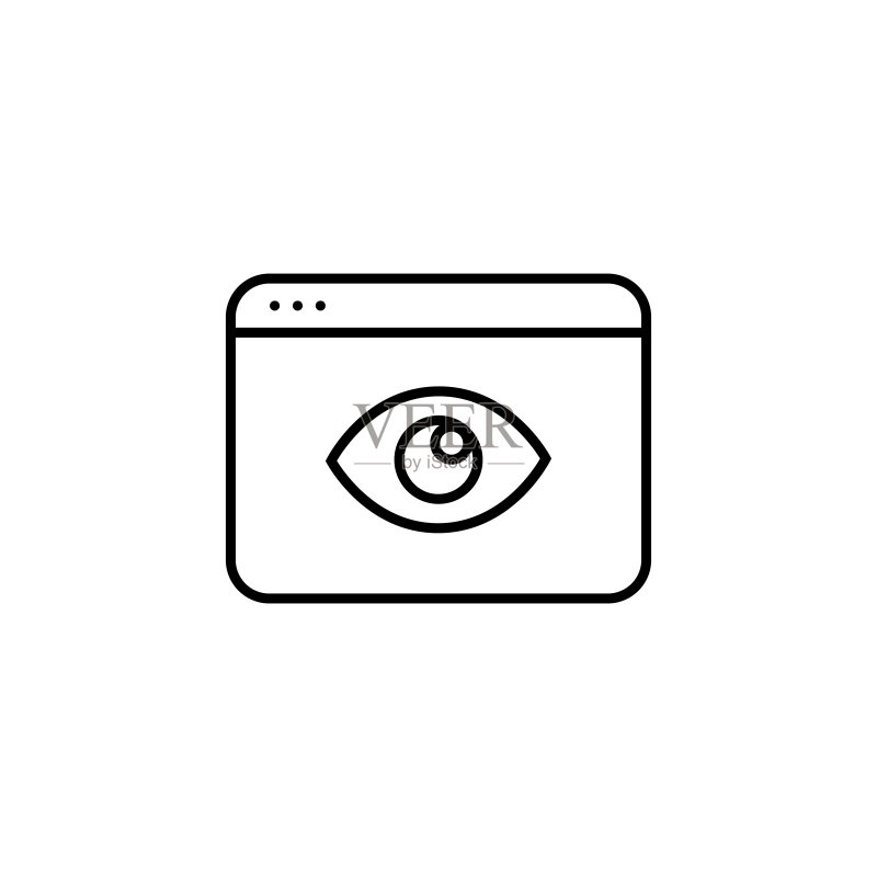 简易视觉线条图标图标素材