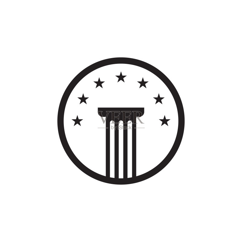 柱子律师事务所图标图形设计模板图标素材
