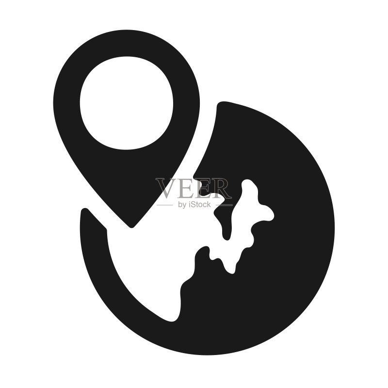 地图定位扁平矢量图标图标素材